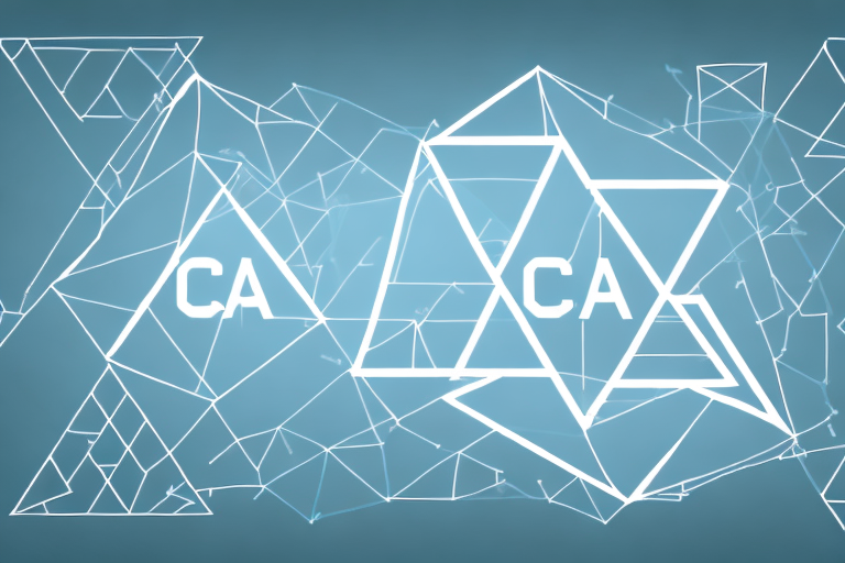 A triangle shape with the words "ccna training" inside it