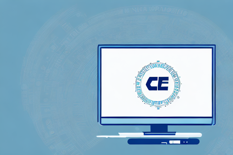 A computer with a ceh certification logo on the screen